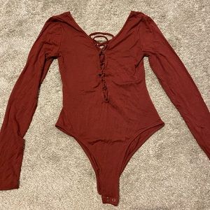 Forever 21 red bodysuit Size: S- Never worn!